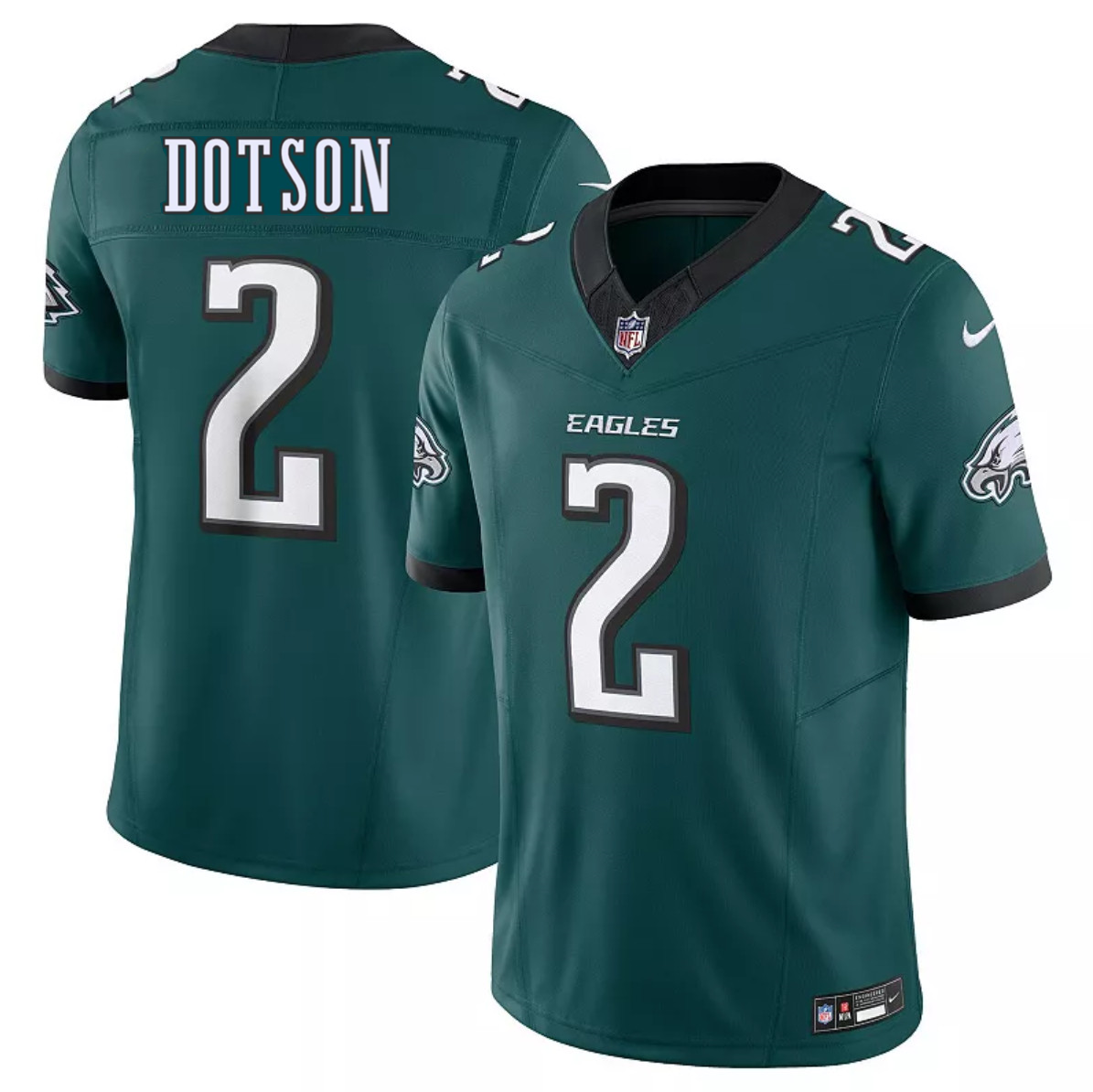 Men's Philadelphia Eagles #2 Jahan Dotson Green 2025 New F.U.S.E. Vapor Untouchable Limited Stitched Football Jersey Men's Philadelphia Eagles #2 Jahan Dotson Green 2025 New F.U.S.E. Vapor Untouchable Limited Stitched Football Jersey