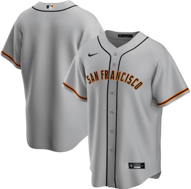 Men's San Francisco Giants Blank Grey MLB Cool Base Stitched Jersey