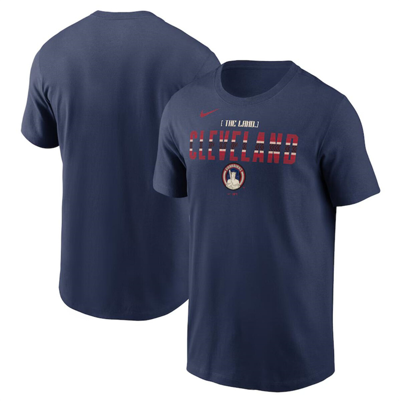Men's Cleveland Guardians Navy 2024 City Connect Graphic T-Shirt
