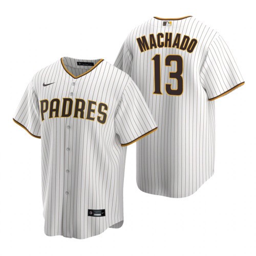 Men's Manny Machado Jersey #13 San Diego Padres White Home 2020