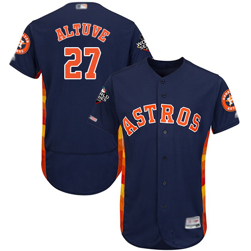 Astros #27 Jose Altuve Navy Blue Flexbase Authentic Collection 2019 World Series Bound Stitched MLB Jersey