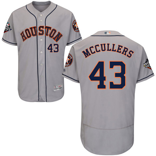Astros #43 Lance McCullers Grey Flexbase Authentic Collection 2019 World Series Bound Stitched MLB Jersey