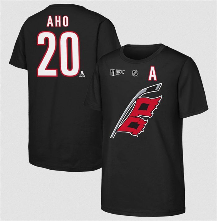 Men's Carolina Hurricanes #20 Sebastian Aho Outerstuff Black 2026 Stanley Cup Final Name & Number T-Shirt Men's Carolina Hurricanes #20 Sebastian Aho Outerstuff Black 2026 Stanley Cup Final Name & Number T-Shirt