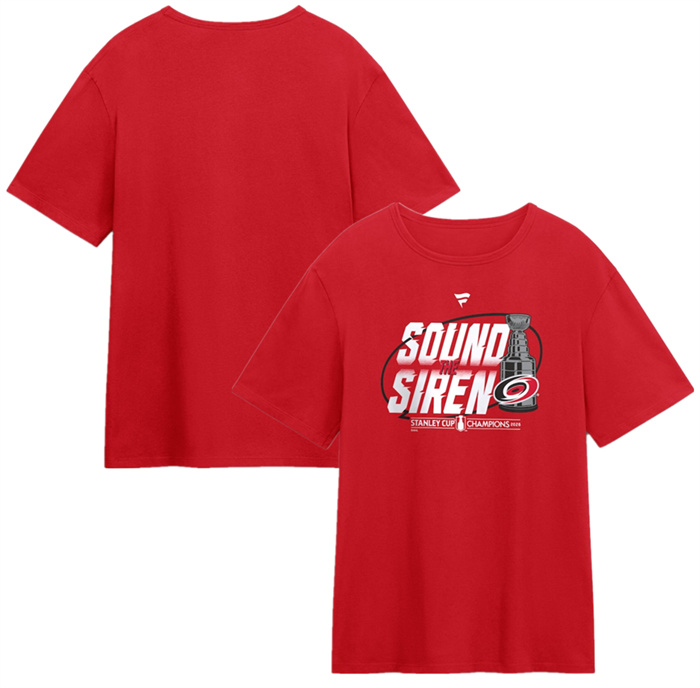 Men's Carolina Hurricanes Red 2026 Stanley Cup Champions Parade T-Shirt Men's Carolina Hurricanes Red 2026 Stanley Cup Champions Parade T-Shirt