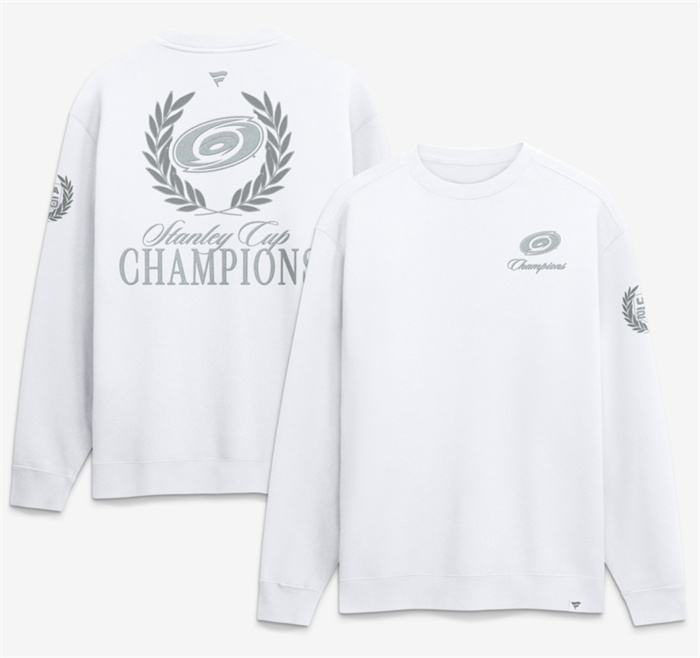 Men's Carolina Hurricanes White 2026 Stanley Cup Champions 250 Legacy Sweatshirt