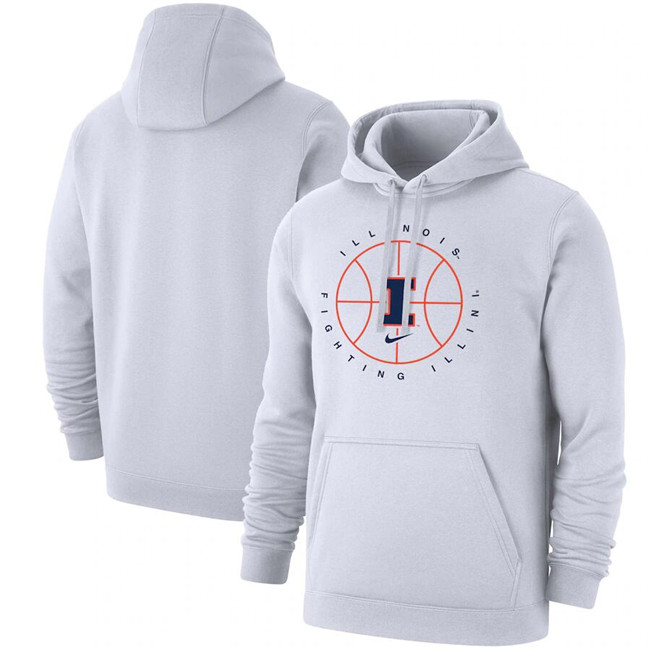 Men's Illinois Fighting Illini White Basketball Icon Club Fleece ...