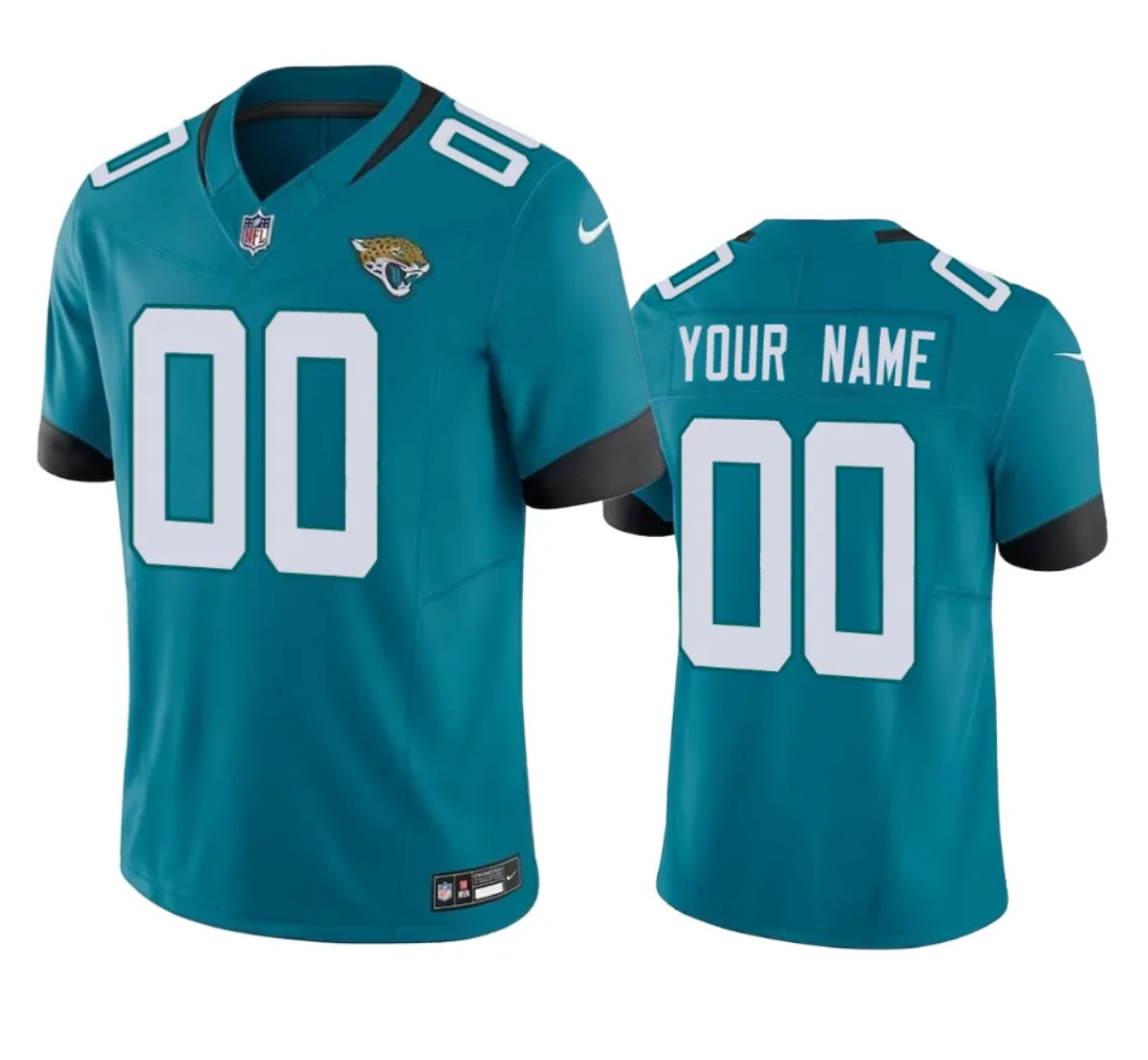 Men's Jacksonville Jaguars Active Player Custom Teal 2023 F.U.S.E Alternate Vapor Untouchable Limited Stitched Football Jersey