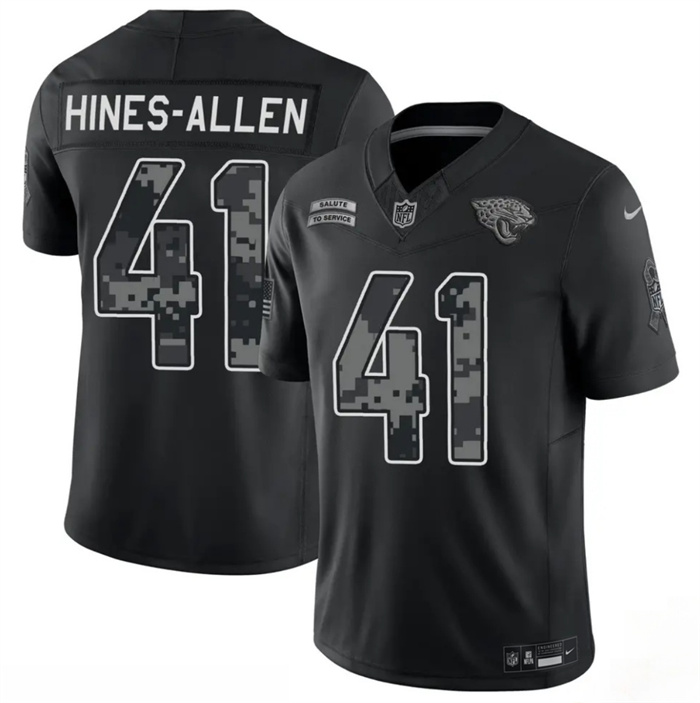 Men's Jacksonville Jaguars #41 Josh Hines-Allen Black F.U.S.E. 2026 Salute to Service Limited Stitched Football Jersey