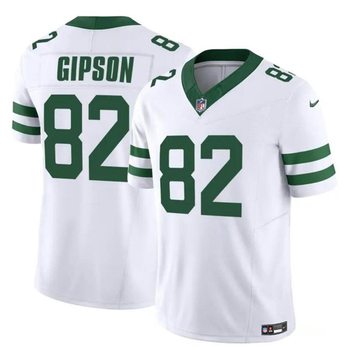 Men's New York Jets #82 Xavier Gipson 2023 F.U.S.E. White Throwback Vapor Untouchable Limited Stitched Jersey