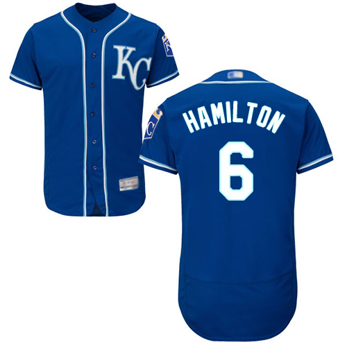 Royals #6 Billy Hamilton Royal Blue Flexbase Authentic Collection Stitched MLB Jersey