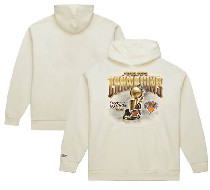 Men's New York Knicks Cream 2026 Finals Champions Hoodie
