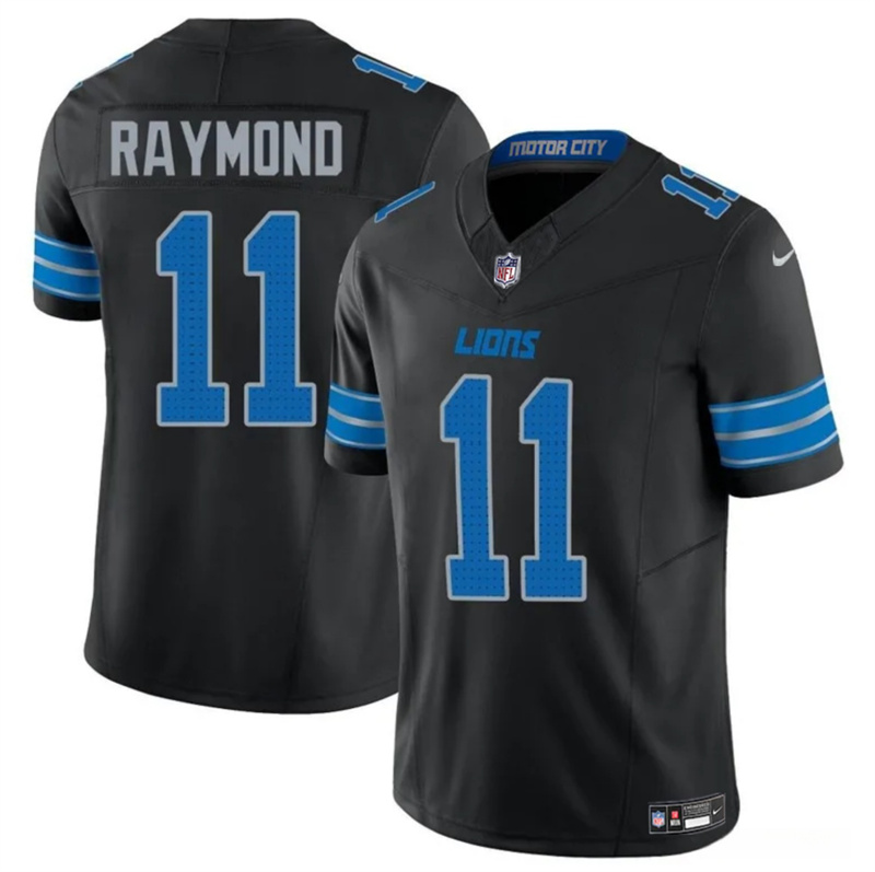 Men's Detroit Lions #11 Kalif Raymond Black 2024 F.U.S.E. 2nd Alternate Vapor Limited Stitched Jersey Men's Detroit Lions #11 Kalif Raymond Black 2024 F.U.S.E. 2nd Alternate Vapor Limited Stitched Jersey