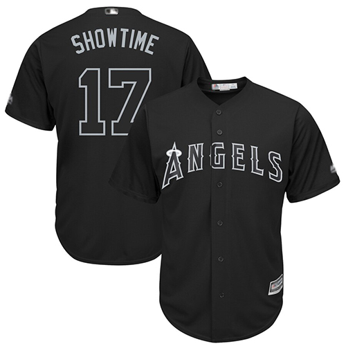 Angels of Anaheim #17 Shohei Ohtani Black "Showtime" Players Weekend Cool Base Stitched MLB Jersey