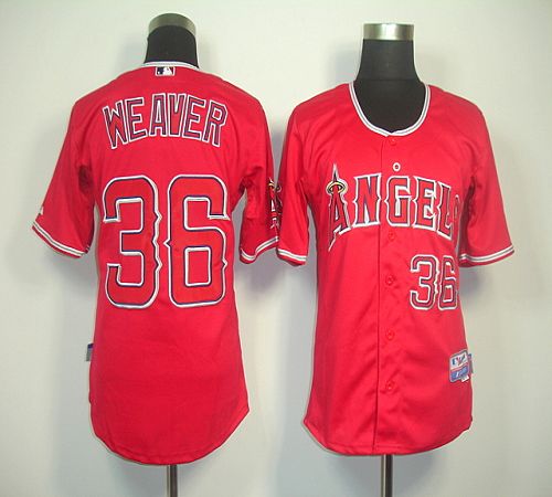 Angels of Anaheim #36 Weaver Jered Red Cool Base Stitched MLB Jersey Angels of Anaheim #36 Weaver Jered Red Cool Base Stitched MLB Jersey