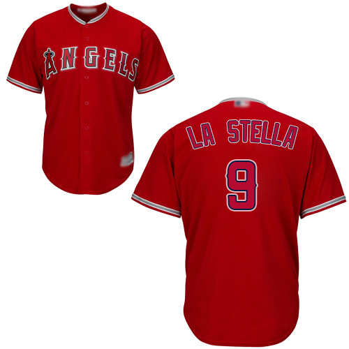 Angels of Anaheim #9 Tommy La Stella Red New Cool Base Stitched MLB Jersey