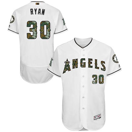 Angels of Anaheim #30 Nolan Ryan White Flexbase Authentic Collection Memorial Day Stitched MLB Jersey Angels of Anaheim #30 Nolan Ryan White Flexbase Authentic Collection Memorial Day Stitched MLB Jersey