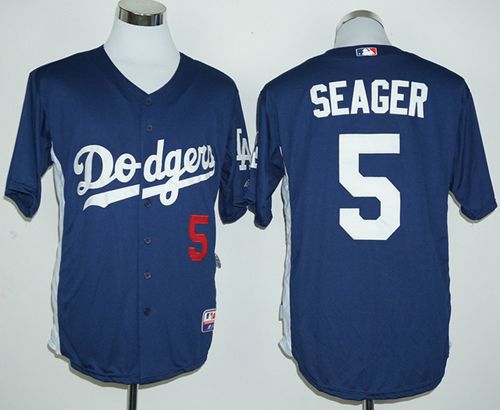 Dodgers #5 Corey Seager Navy Blue Cooperstown Stitched MLB Jersey