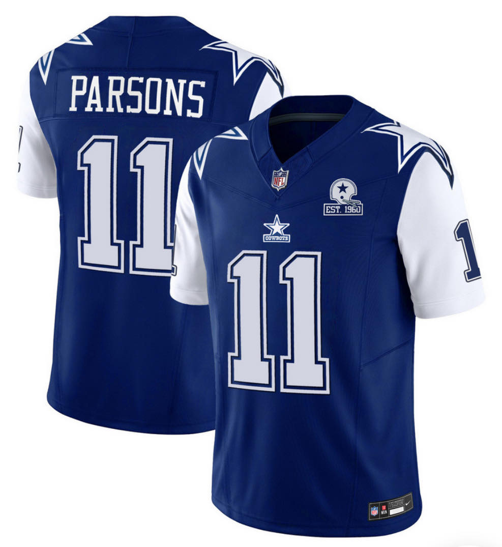 Men's Dallas Cowboys Active Custom Blue/White Stitched Football Jersey