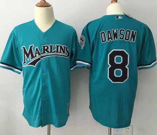 Mitchell And Ness 1995 marlins #8 Andre Dawson Green Throwback Stitched MLB Jersey Mitchell And Ness 1995 marlins #8 Andre Dawson Green Throwback Stitched MLB Jersey