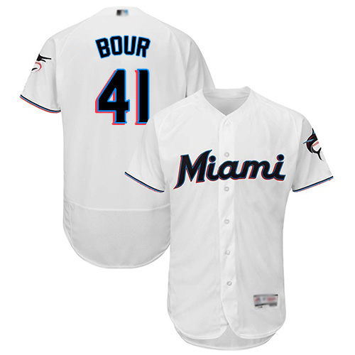 marlins #41 Justin Bour White Flexbase Authentic Collection Stitched MLB Jersey marlins #41 Justin Bour White Flexbase Authentic Collection Stitched MLB Jersey