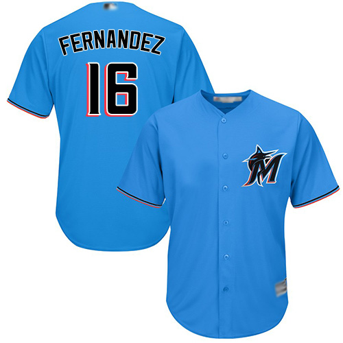 marlins #16 Jose Fernandez Blue New Cool Base Stitched MLB Jersey marlins #16 Jose Fernandez Blue New Cool Base Stitched MLB Jersey