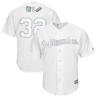 Milwaukee Brewers #32 Jeremy Jeffress Majestic 2019 Players' Weekend Cool Base Player Jersey White