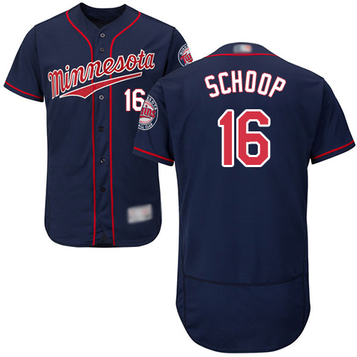 Twins #16 Jonathan Schoop Navy Blue Flexbase Authentic Collection Stitched MLB Jersey