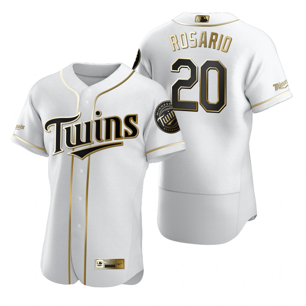 Minnesota Twins #20 Eddie Rosario White Nike Men's Authentic Golden Edition MLB Jersey