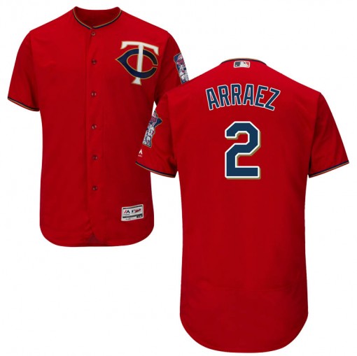 Twins #2 Luis Arraez Red Flexbase Authentic Collection Stitched MLB Jersey