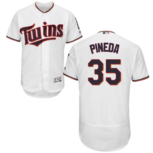 Twins #35 Michael Pineda White Flexbase Authentic Collection Stitched MLB Jersey