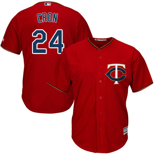 Twins #24 C.J. Cron Red Cool Base Stitched MLB Jersey