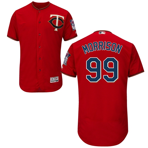 Twins #99 Logan Morrison Red Flexbase Authentic Collection Stitched MLB Jersey