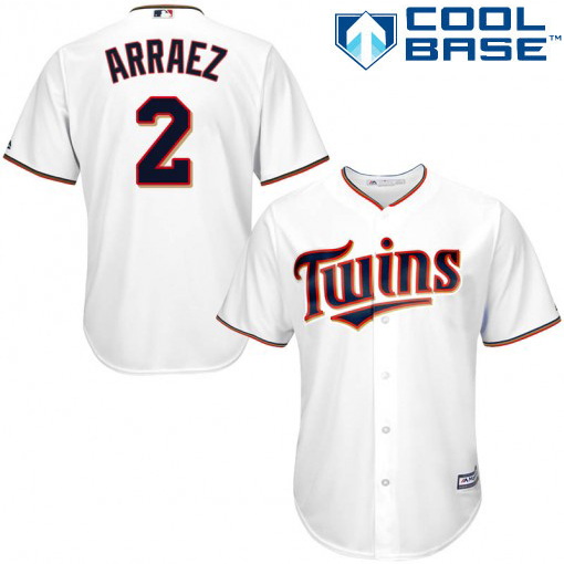 Twins #2 Luis Arraez White Cool Base Stitched MLB Jersey