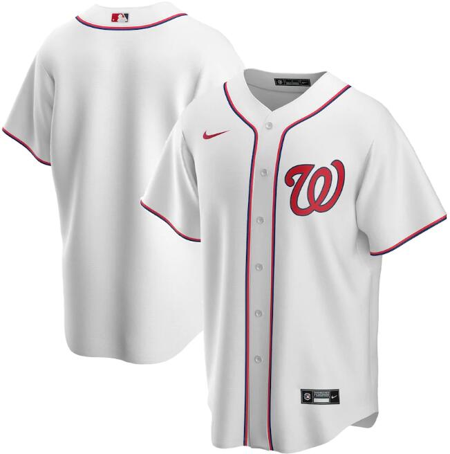 Men's Washington Nationals Blank White MLB Cool Base Stitched Jersey