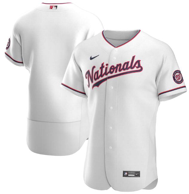 Men's Washington Nationals Blank 2020 New White MLB Flex Base Stitched Jersey