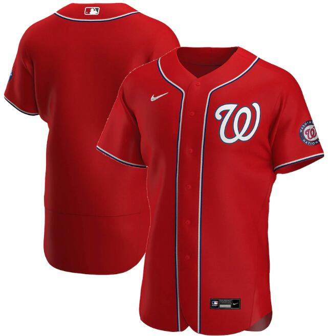 Men's Washington Nationals Blank Red MLB Flex Base Stitched Jersey