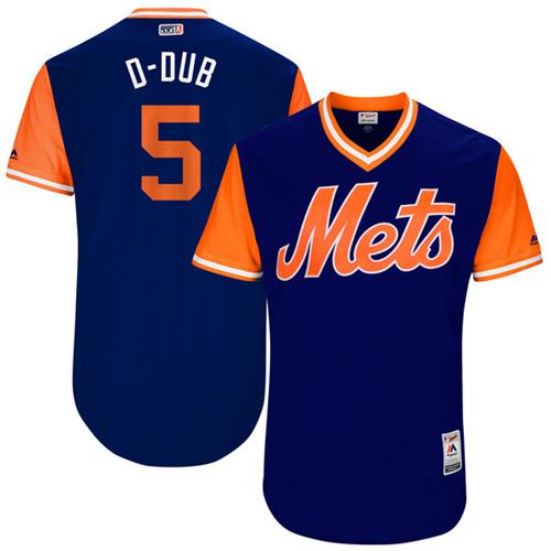 Mets #5 David Wright Royal "D-Dub" Players Weekend Authentic Stitched MLB Jersey