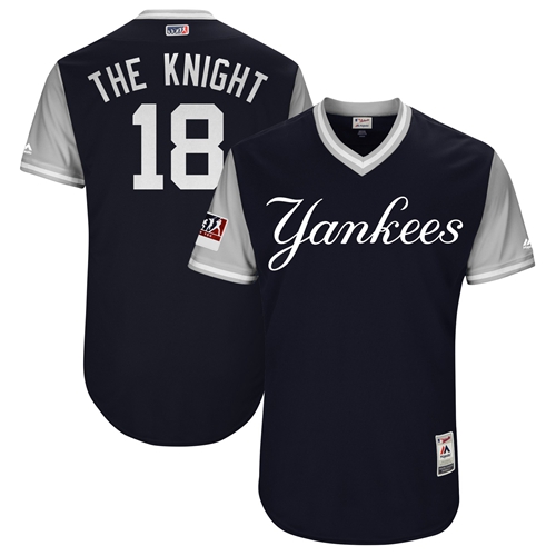 Yankees #18 Didi Gregorius Navy "The Knight" Players Weekend Authentic Stitched MLB Jersey