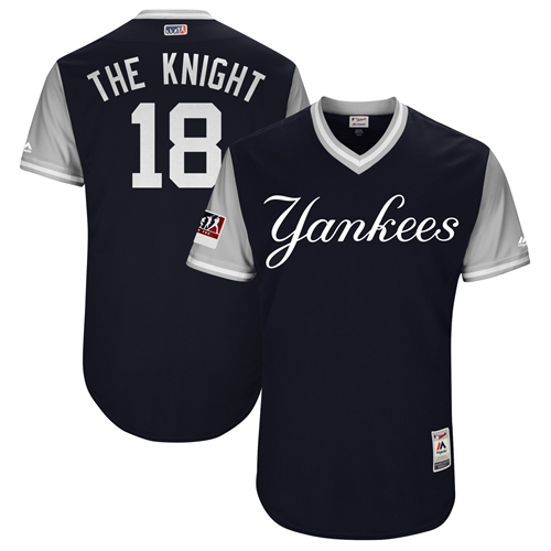 Yankees #18 Didi Gregorius Navy 