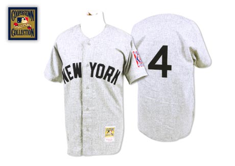 Mitchell And Ness 1939 Yankees #4 Lou Gehrig Grey Stitched MLB Jersey Mitchell And Ness 1939 Yankees #4 Lou Gehrig Grey Stitched MLB Jersey