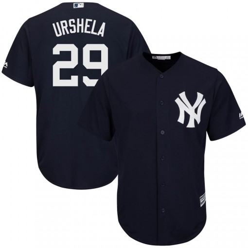 Yankees #29 Gio Urshela Navy Blue New Cool Base Stitched MLB Jersey