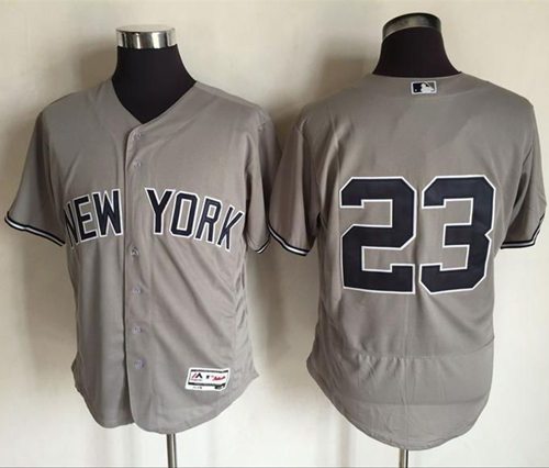 Men's New York Yankees #23 Don Mattingly Grey Flexbase Authentic Collection Stitched baseball Jersey