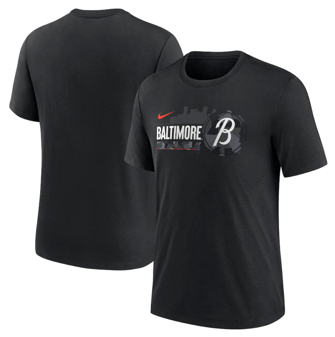 Men's Baltimore Orioles Black 2023 City Connect Wordmark T-Shirt