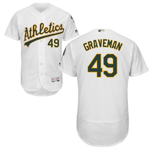 Athletics #49 Kendall Graveman White Flexbase Authentic Collection Stitched MLB Jersey