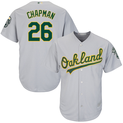 Athletics #26 Matt Chapman Grey New Cool Base Stitched MLB Jersey