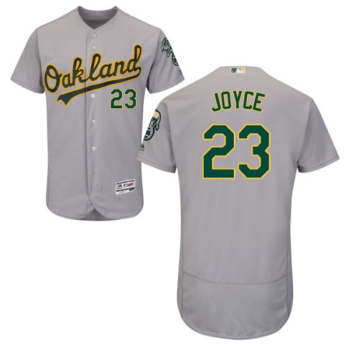Athletics #23 Matt Joyce Grey Flexbase Authentic Collection Stitched MLB Jersey
