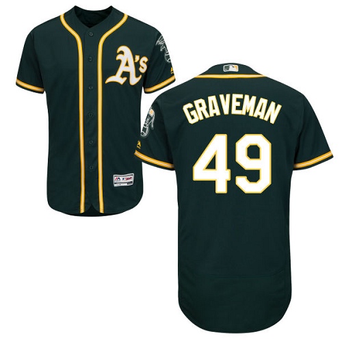 Athletics #49 Kendall Graveman Green Flexbase Authentic Collection Stitched MLB Jersey