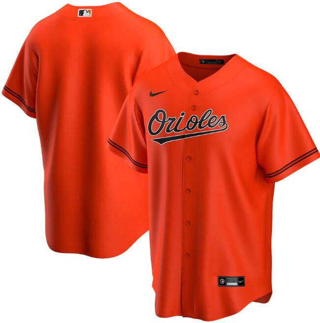 Men's Baltimore Orioles Blank Orange MLB Cool Base Stitched Jersey