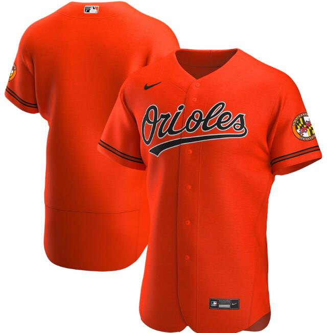Men's Baltimore Orioles Blank Orange MLB Flex Base Stitched Jersey