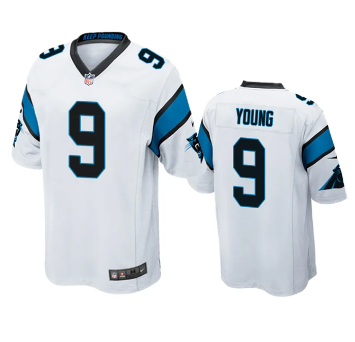 Men's Carolina Panthers #9 Bryce Young White Stitched Game Jersey Men's Carolina Panthers #9 Bryce Young White Stitched Game Jersey